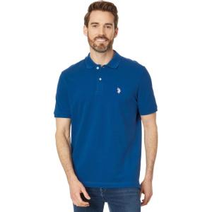 U.S. Polo Assn. Men’s Classic Polo Shirt, Two-Button Closure Pique Polo Shirt, Summer Fashion Golf Shirt(Evening Sail)
