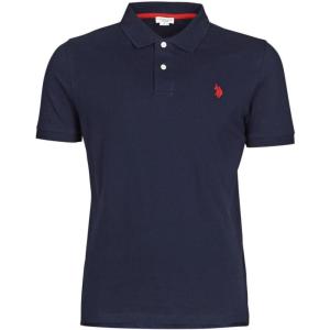 U.S. Polo Assn. Men’s Classic Polo Shirt, Two-Button Closure Pique Polo Shirt, Summer Fashion Golf Shirt(Navy)