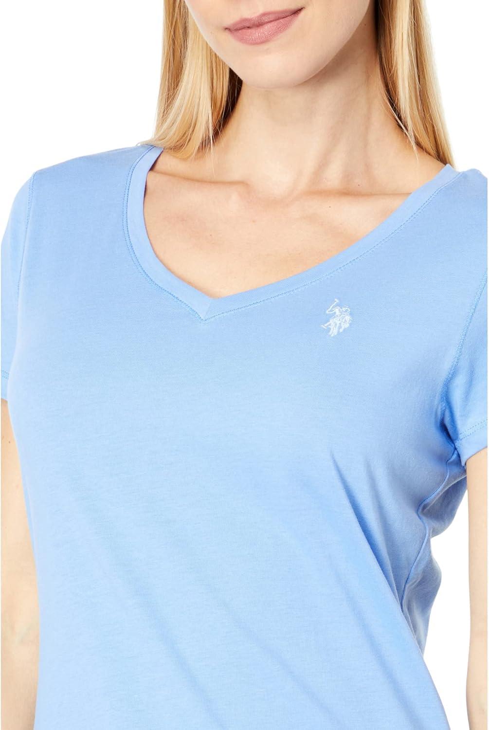 image:imageUS Polo Assn Juniors ShortSleeve VNeck TShirtCalming Blue