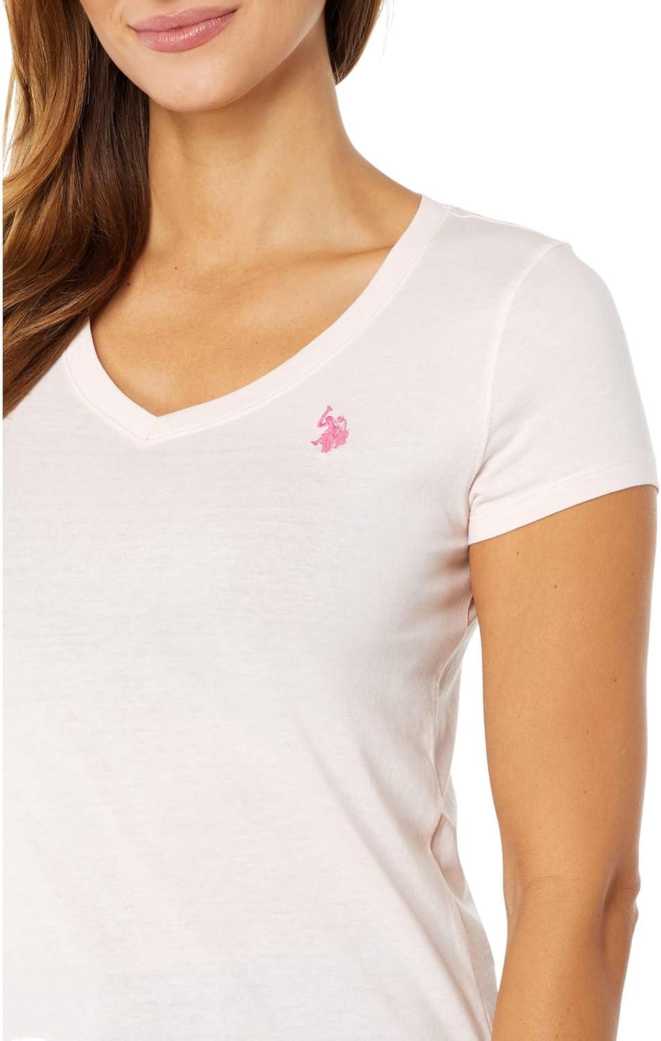 image:imageUS Polo Assn Juniors ShortSleeve VNeck TShirtClassing Pink