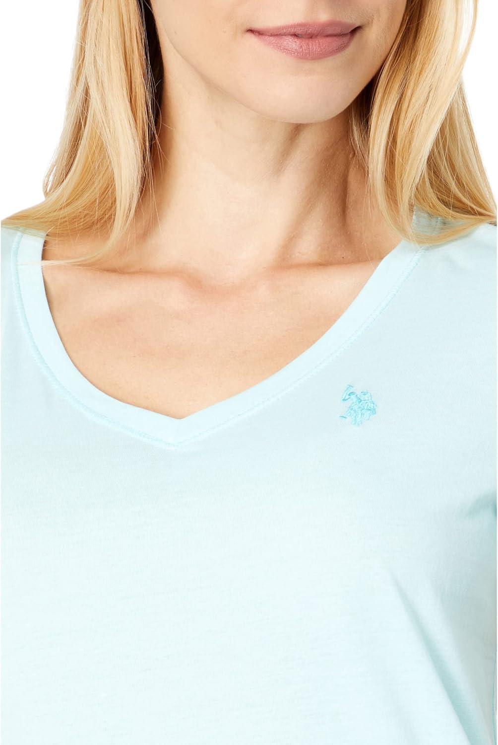 image:imageUS Polo Assn Juniors ShortSleeve VNeck TShirtEasy Turquoise