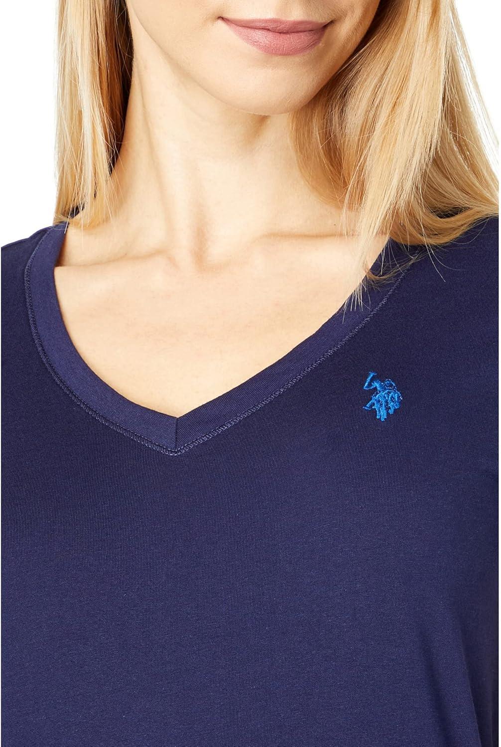 image:imageUS Polo Assn Juniors ShortSleeve VNeck TShirtEvening Blue