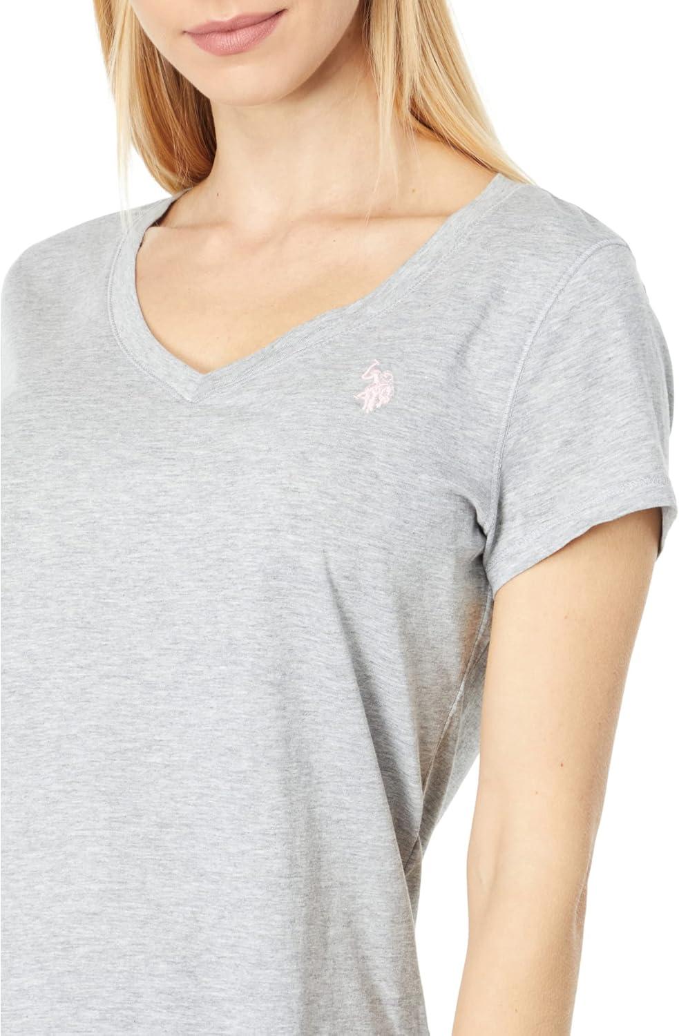 image:imageUS Polo Assn Juniors ShortSleeve VNeck TShirtHeather Gray