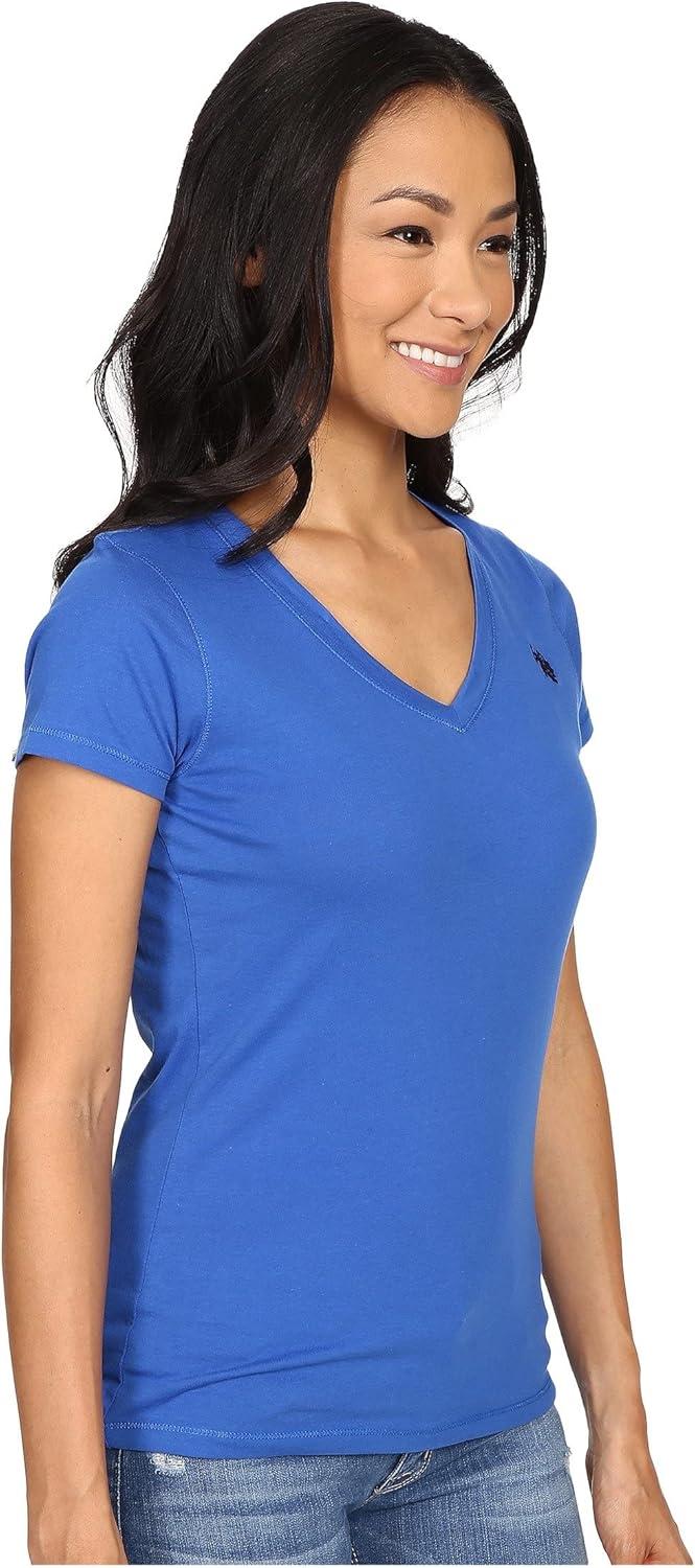 image:imageUS Polo Assn Juniors ShortSleeve VNeck TShirtNautical Blue