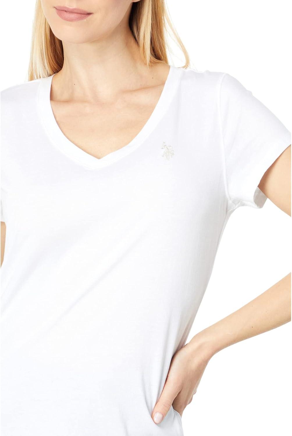 image:imageUS Polo Assn Juniors ShortSleeve VNeck TShirtOptic White