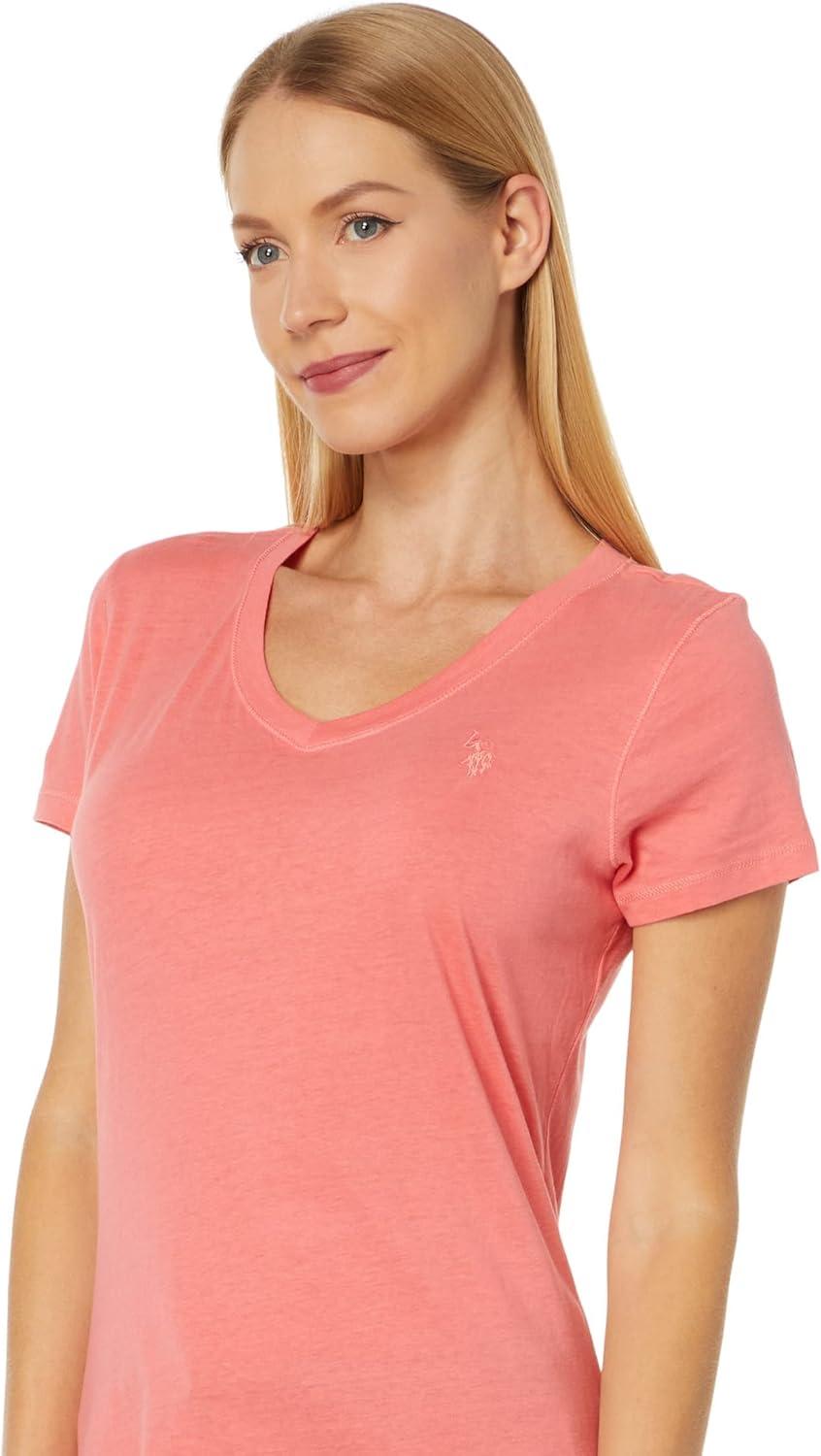 image:imageUS Polo Assn Juniors ShortSleeve VNeck TShirtSugar Coral