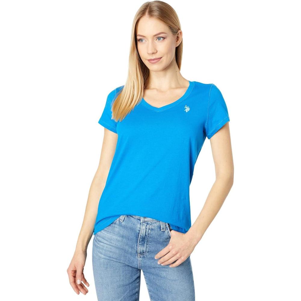 image:imageUS Polo Assn Juniors ShortSleeve VNeck TShirtMazarine Blue