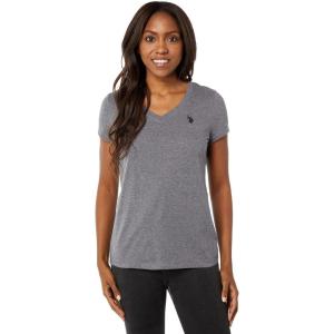 U.S. Polo Assn. Juniors’ Short-Sleeve V-Neck T-Shirt(Dark Grey Heather)