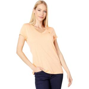 U.S. Polo Assn. Juniors’ Short-Sleeve V-Neck T-Shirt(Gloaming Orange Heather)