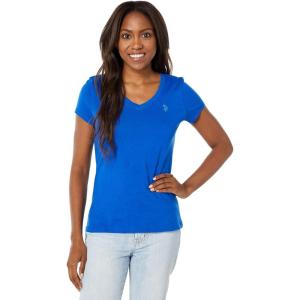 U.S. Polo Assn. Juniors’ Short-Sleeve V-Neck T-Shirt(Parisian Blue)