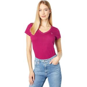 U.S. Polo Assn. Juniors’ Short-Sleeve V-Neck T-Shirt(Petal Ink)