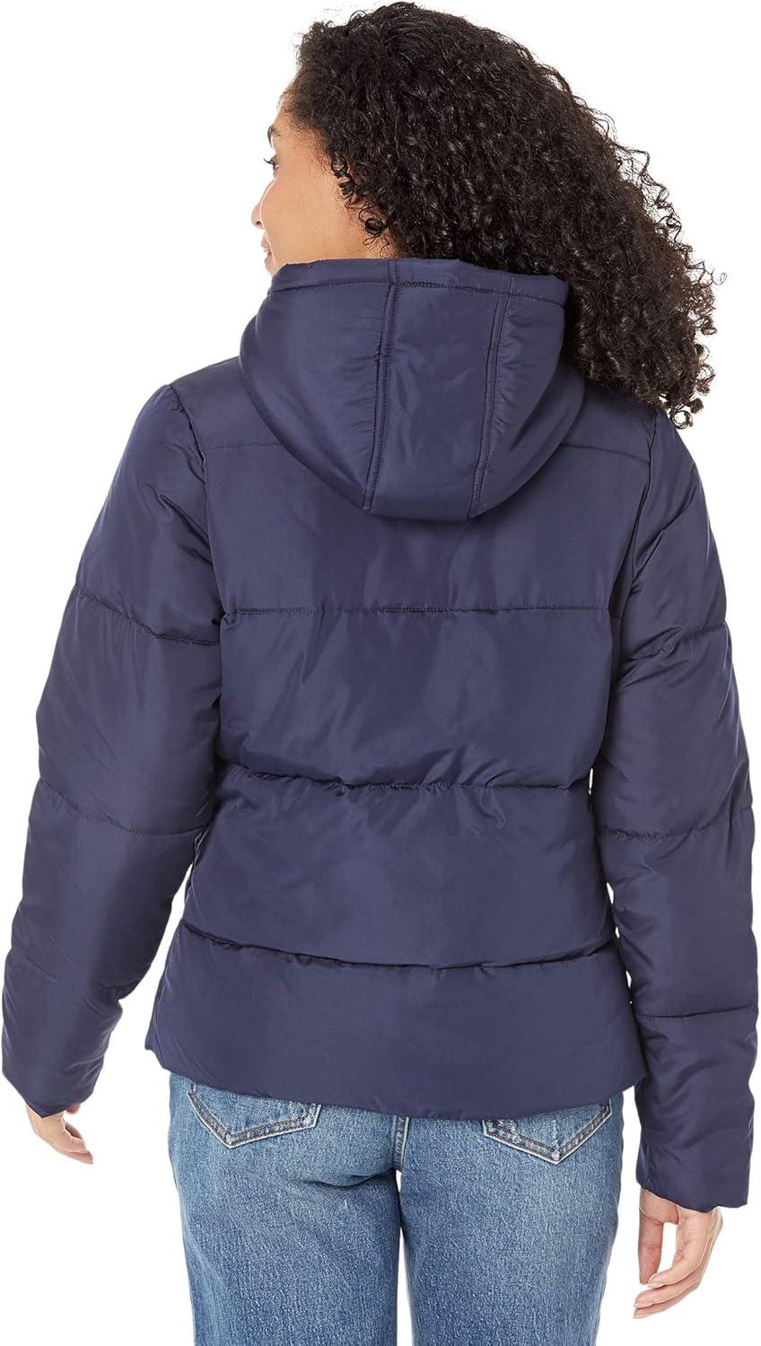 image:imageUS Polo Assn Basic Puffer Jacket for Women Warm amp Lightweight Coat WaterResistant Cold Weather CoatEvening Blue