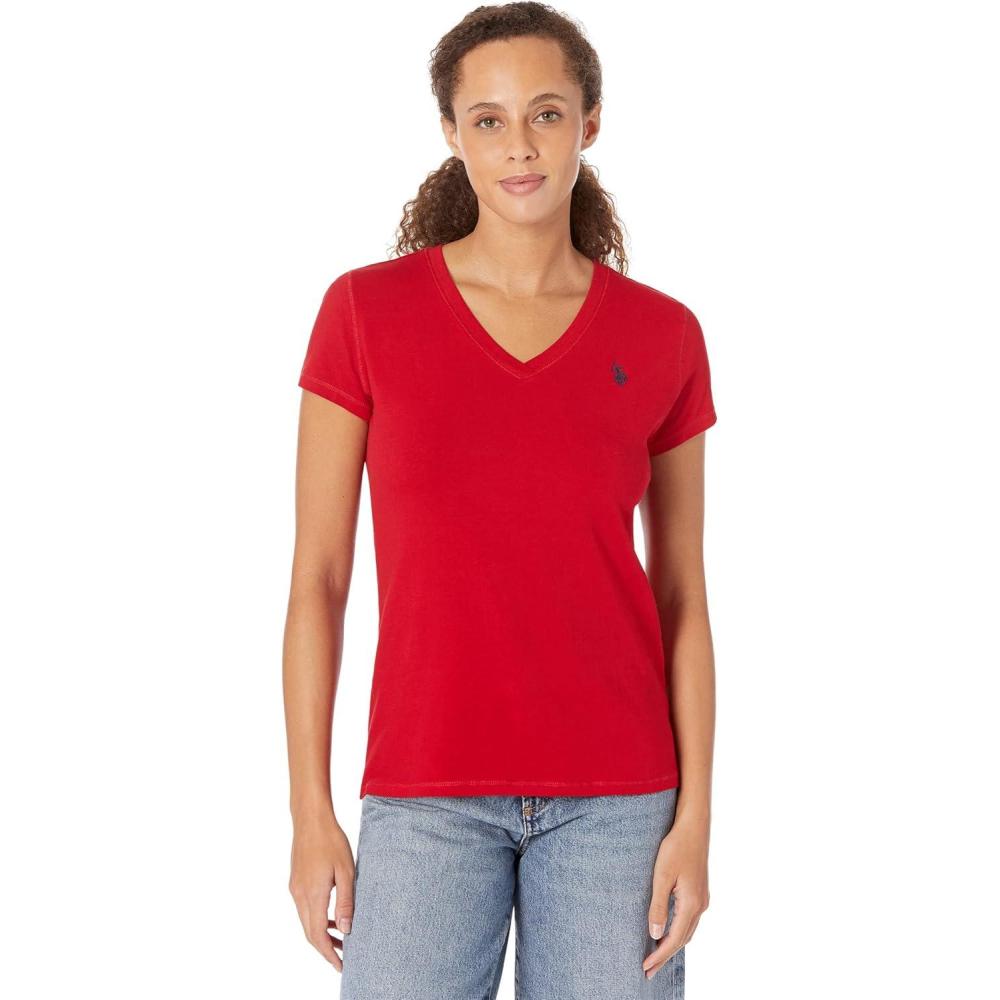 image:imageUS Polo Assn Stretch VNeck TeeEngine Red