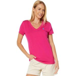 U.S. Polo Assn. Stretch V-Neck Tee(Beetroot Purple)