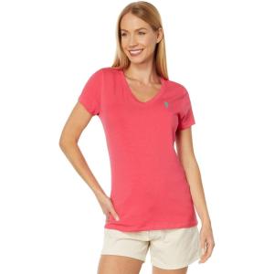 U.S. Polo Assn. Stretch V-Neck Tee(Rouge Red)