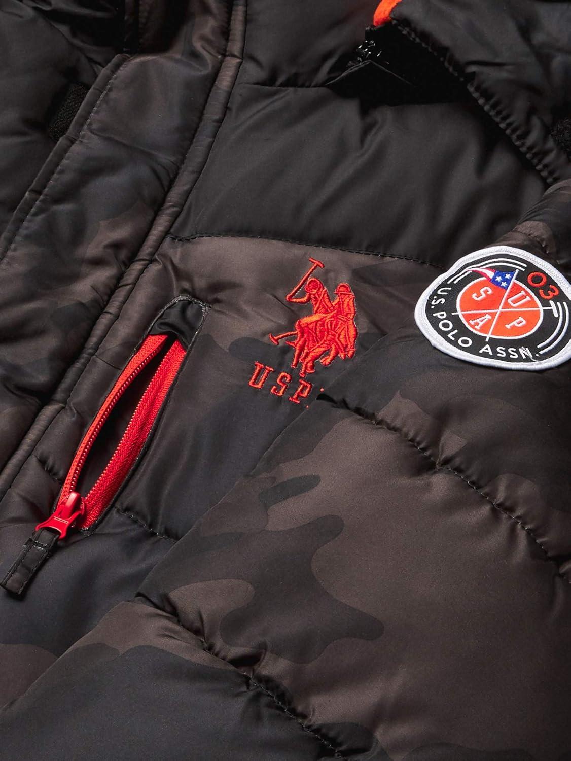 image:imageUS Polo Assn boys PufferOlive CamoBk