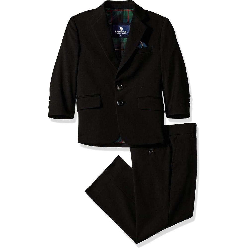 image:imageUS Polo Assn Boys Rayon Poly SuitsBlack