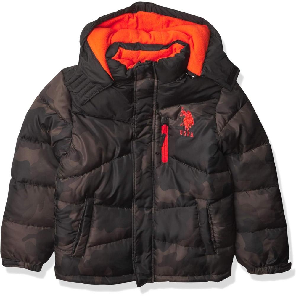 image:imageUS Polo Assn boys PufferOlive CamoBk