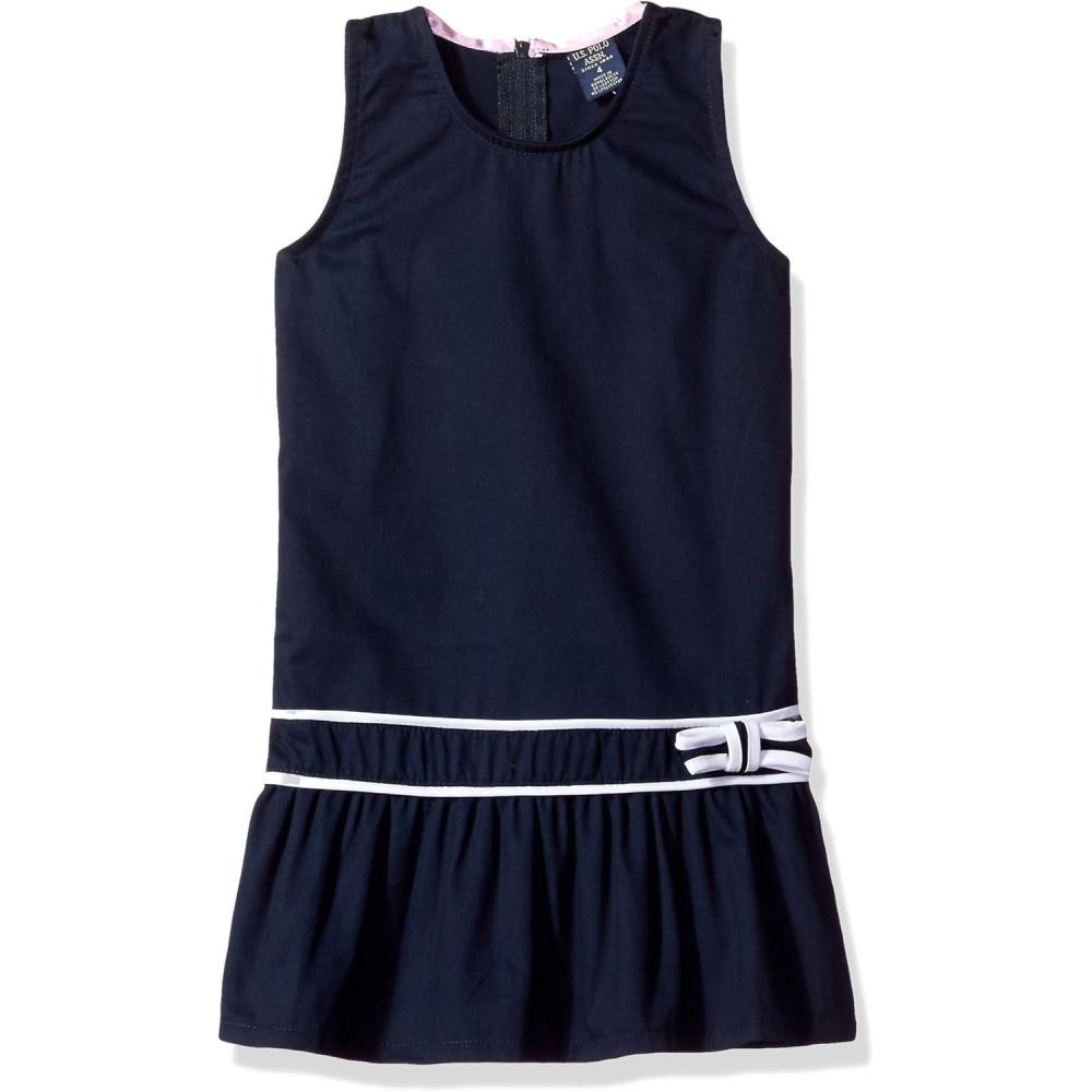 image:imageUS Polo Assn Girls School Uniform Dress or JumperNavy With White