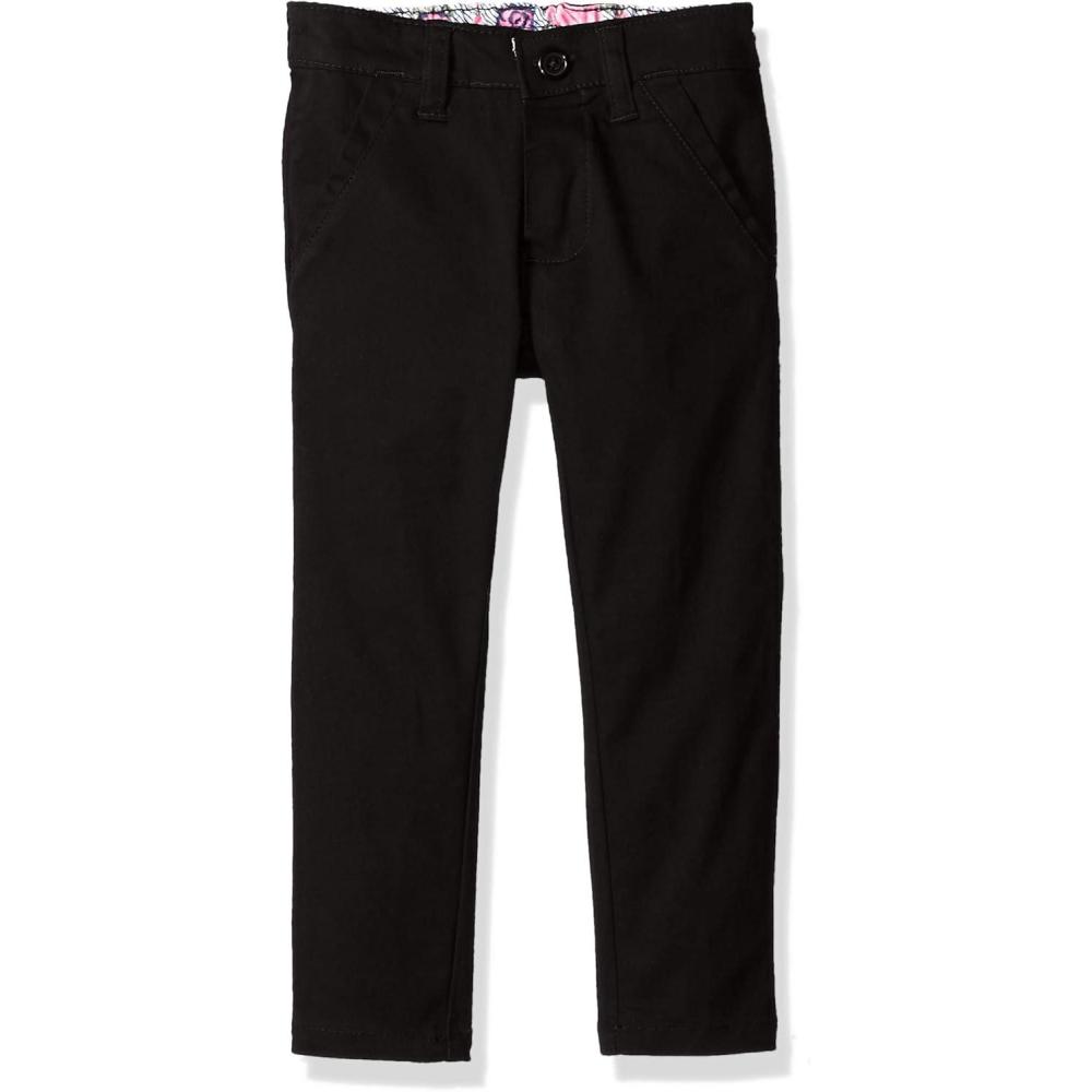 image:imageUS Polo Assn Girls Stretch Twill Skinny Fit Flat Front PantBlack