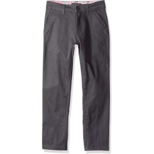 U.S. Polo Assn. Girls’ Stretch Twill Skinny Fit Flat Front Pant(Grey)