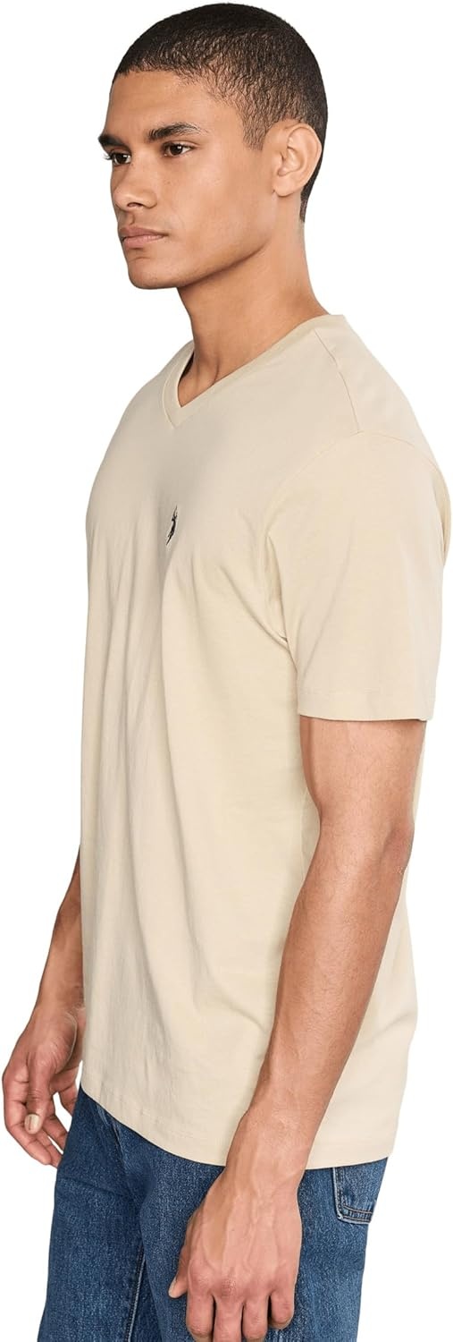 image:imageUS Polo Assn Mens VNeck TeeShoreline Tan