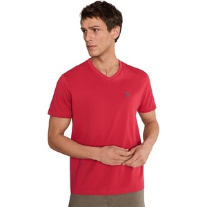 U.S. Polo Assn. Men’s V-Neck Tee(Autumn Sky Red)
