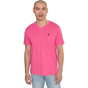 U.S. Polo Assn. Men’s V-Neck Tee(Pink Moon)